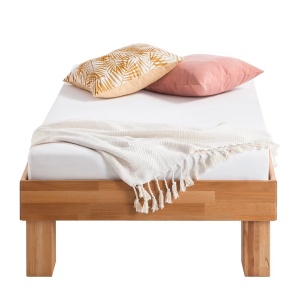 AresWOOD cadru pat 90x200 cm, lemn masiv fag uleiat, inaltime 37 cm, natur - Verificat A · Re-Bloom - Img 3