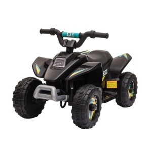 ATV electric pentru copii Re-Bloom, baterie 6V, 2‑8 km/h, 3‑5 Ani, Negru, Resigilat, Grad A
