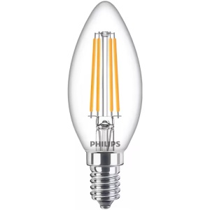 Bec LED Philips lumanare cu filament, E14, 6.5W (60W), 806 lm, lumina calda (2700K), Clasa energetica E, Resigilat, Grad A - Img 2