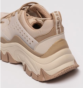 Buffalo, Pantofi sport de piele ecologica si material textil Trail One, Bej deschis, 37, Resigilat, Grad A - Img 4