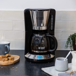 Cafetiera Russell Hobbs Victory 24030-56, 1100 W, 1.25 L, Timer LCD, Tehnologie WhirlTech, Inox, Resigilat, Grad A - Img 2