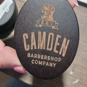 Camden Barbershop Company perie pentru barba 7x5 cm, lemn de nuc vopsit manual, peri 100% par de mistret, rotunda, negru - Verificat A · Re-Bloom - Img 7