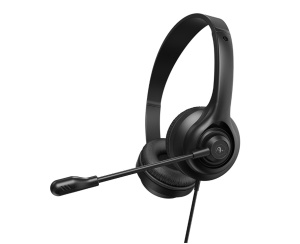 Casti cu microfon Office A+, 3.5'' plug, cable 1.9m, black, Resigilat, Grad A