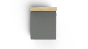 Cearsaf de pat cu elastic, bumbac 100%, 160x200+30 cm, gri - Verificat A · Re-Bloom - Img 1