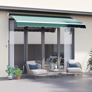 Copertina verticala rulanta Re-Bloom, poliester/aluminiu, 250x200 cm, unghi reglabil 5-45°, manivela 41.4x160 cm, verde - Verificat A · Re-Bloom - Img 2