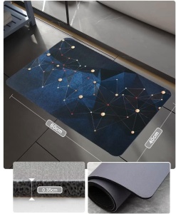 Covoras de baie Okywill, textil/spuma/cauciuc, multicolor, 40 x 60 cm - Img 2