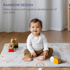 Covoras de joaca Luka & Lilly, Soft Baby, multicolor, 100x100 cm, Resigilat, Grad A - Img 4