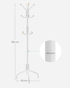 Cuier Songmics, otel, alb/auriu, 55 x 180 cm, Resigilat, Grad A - Img 2