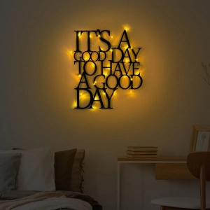 Decor de perete Re-Bloom, LED, metal, negru, 70 x 61 cm - Img 3
