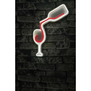 Decor de perete Re-Bloom, LED, plastic, alb/rosu, 35 x 45 x 3 cm - Img 3