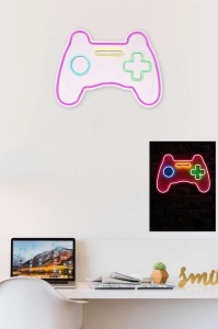 Decor de perete Re-Bloom, model controller Play Station, LED, PVC, multicolor, 40 x 3 x 29 cm - Img 4