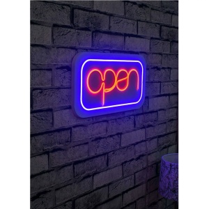 Decor de perete Re-Bloom, Open, LED, PVC, alb/albastru/rosu, 40 x 22 x 2 cm - Img 5