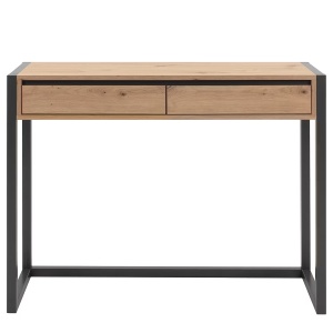 Denville masa consola 100x35x75 cm, 2 sertare, PAL/MDF, sine metalice cu rulmenti, stejar artisan/gri antracit - Verificat A · Re-Bloom - Img 3