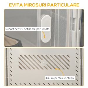 Dulap pantofi modular 18 cuburi, ventilatie, PP, max. 46 EU, Transparent/Alb - Verificat A · Re-Bloom - Img 4