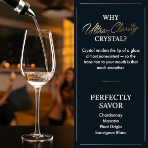 Elixir Glassware set 3 pahare vin cristal transparent, cu picior, 530 ml, suflate manual, Premium Hand-Blown - Verificat B · Re-Bloom - Img 4