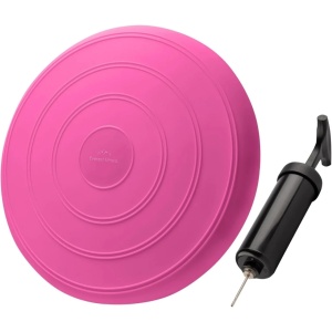 Everest Fitness perna de echilibru ortopedica gonflabila, Ø33 cm, 150 kg, pompa inclusa, roz - Verificat A · Re-Bloom