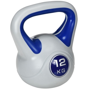 Gantera cu maner confortabil, PU/nisip, gri/albastru, 24 x 17 x 28 cm, 12KG, Resigilat, Grad A