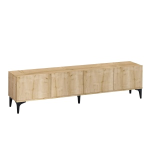 Hanah Home comoda TV, PAL melaminat, 180x35x50 cm, grosime 18mm, stejar safir - Verificat A · Re-Bloom