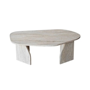 Hanah Home masuta de cafea, PAL melaminat, travertin, 105x65x35cm, Travertin - Verificat A · Re-Bloom