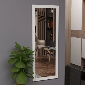 Hanah Home oglinda de perete, MDF 100%, 40x105x2 cm, montare perete, alb - Verificat A · Re-Bloom - Img 2