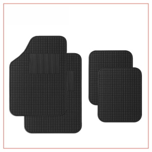 Kiwari Strong set 4 covorase auto universale, PVC, spate antiderapant, Negru - Verificat A · Re-Bloom