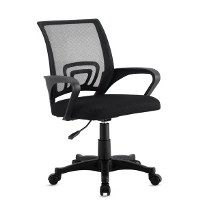 Kiwari Taro scaun birou ergonomic, spatar mesh, reglabil, baza nylon, Negru - Verificat A · Re-Bloom