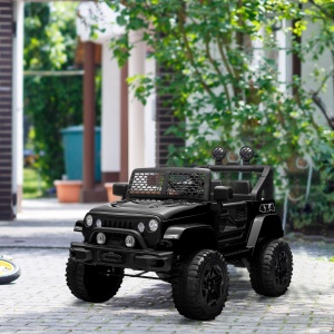 Masina electrica copii Re-Bloom, 12V 4.5AH 2x35W, PP/otel, 100x64.2x71 cm, telecomanda, faruri, 3-5 km/h, autonomie, varsta 3-6 ani, 30 kg, negru - Verificat A · Re-Bloom - Img 3