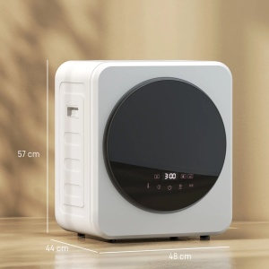 Mini uscator rufe portabil 4kg, 800W, display LED, tambur inox, montaj perete, 48x44x57cm, Alb - Verificat A · Re-Bloom - Img 3