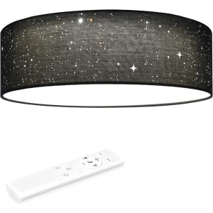 Navaris plafoniera LED efect stele, telecomanda, Ø40x12cm, 22W, Negru - Verificat A · Re-Bloom
