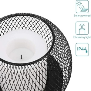 Navaris set 2 lampi solare LED exterior, senzor automat, 15x12.5cm, Negru - Verificat A · Re-Bloom - Img 5