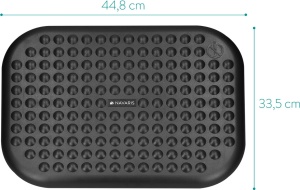Navaris suport ergonomic picioare birou, plastic, 44.8x33.5 cm, inclinare reglabila 0-15°, butoane masaj, picioare cauciuc anti-alunecare, negru - Verificat A · Re-Bloom - Img 4