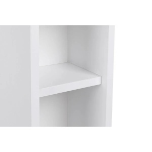 Noptiera dormitor suspendata 20x65x15 cm, 2 rafturi, PAL melamina 100%, grosime 18mm, stil scandinav, alb - Verificat A · Re-Bloom - Img 5