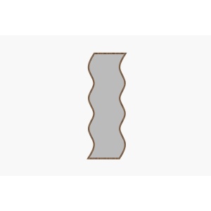 Oglinda de perete Re-Bloom Hanah Home, MDF 100%, 40x120x2.2 cm, alb/nuc - Verificat A · Re-Bloom