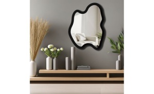 Oglinda decorativa Re-Bloom, plexiglas/EVA, negru, 38 x 50 cm - Img 3