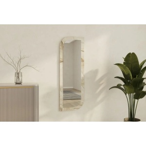 Oglinda perete verticala 40x120x2.2 cm, rama MDF 100%, stil contemporan, gri/efes si marmura - Verificat A · Re-Bloom - Img 4