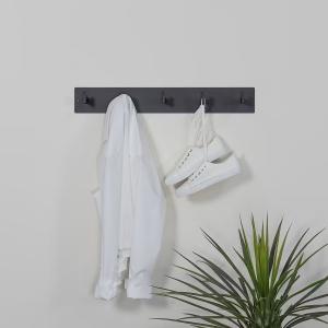 Oxnard II cuier perete 5 carlige 70x10x7 cm, metal vopsit pulbere, negru - Verificat A · Re-Bloom - Img 2