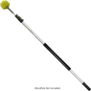 Perie compatibila cu manerul extensibil DocaPole, cauciuc/silicon, negru/galben - Img 6