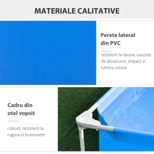 Piscina pentru adulti Re-Bloom, PVC 1000D/otel, 252x152x65 cm, pompa 20W inclusa, cablu 2.2m, certificata CE, albastra - Verificat A · Re-Bloom - Img 5
