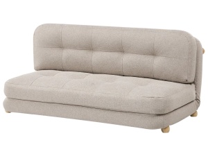 Produs Resigilat Canapea extensibila 2 locuri Re-Bloom Esbjerg, textil/stejar/fier, 133x78x61 cm, mecanism clic-clic, spuma 26cm, 120 kg/persoana, bej - Verificat A - Img 6