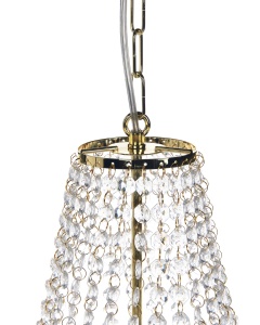 Produs Resigilat Candelabru Re-Bloom Diamante, fier/sticla acrilica, 40x40x110 cm, 2 lumini E14 max 40W, 230V, IP20, bec neinclus, auriu - Verificat A - Img 5