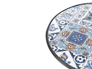 Produs Resigilat Masa bistro Re-Bloom Civita, fier/ceramica, 60x60x75 cm, 2 persoane, multicolor - Verificat A - Img 6