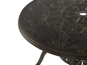 Produs Resigilat Masa de gradina Re-Bloom Sapri, aluminiu, 100x100x72 cm, 4 persoane, 150 kg, maro inchis - Verificat A - Img 3