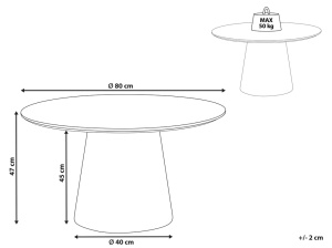 Produs Resigilat Masuta de cafea Re-Bloom Wando, MDF/furnir frasin, 80x80x47 cm, picioare 45 cm, negru - Verificat A - Img 5