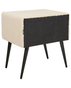 Produs Resigilat Noptiera cu 1 sertar Re-Bloom Flayat, lemn/textil, 46x38x49 cm, bej/negru - Verificat A - Img 5
