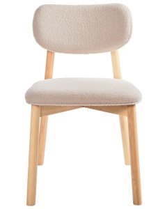 Produs Resigilat Set 2 scaune de masa Re-Bloom Mills, textil/MDF/spuma, 50x58x80 cm, sezut 50x45 cm, 120 kg, natur/bej deschis - Verificat A - Img 4