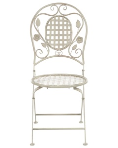 Produs Resigilat Set 2 scaune gradina pliabile Re-Bloom Bivio, metal, 43x52x93 cm, 120 kg, alb-galbui - Verificat A - Img 5