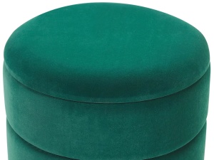 Produs Resigilat Taburet Re-Bloom Elgin cu spatiu de depozitare, 37x37x42 cm, catifea, picioare metal, 100 kg, verde inchis - Verificat A - Img 6