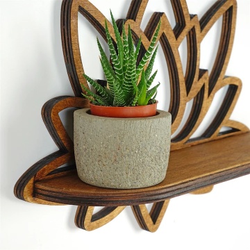 Raft de perete 33x10x26 cm, placaj 100% grosime 8mm, nuc, maro - Verificat A · Re-Bloom - Img 4