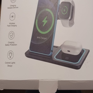 ReadeREST statie de incarcare wireless 3 in 1, telefon, casti si smartwatch, compatibil iPhone, Android, AirPods, Apple Watch, Samsung, Huawei, Xiaomi, alb - Verificat A · Re-Bloom - Img 6