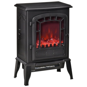 Semineu electric Re-Bloom, ABS/sticla, negru, 39 x 24 x 56,5 cm, 1000W/2000W, Resigilat, Grad A